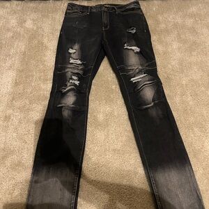 Rue21 Black Distressed Skinny Jeans